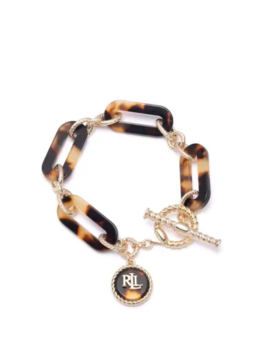 Lauren Ralph Lauren Tortoise Flex Link Bracelet, Gold - Gold - Female