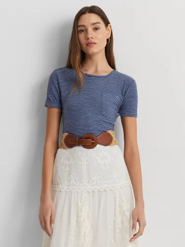 Lauren Ralph Lauren Trenmea Stripe T-Shirt, Blue - Blue - Female