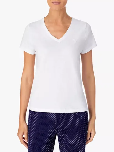 Lauren Ralph Lauren V-Neck Sleep T-Shirt, White - White - Female