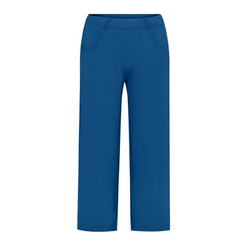 LauRie , Loose Crop Trousers True Blue ,Blue female, Sizes: