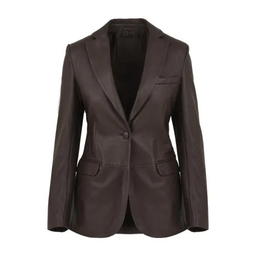 L'Autre Chose , Brown Jacket for Women ,Brown female, Sizes: