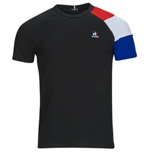 Le Coq Sportif  BAT TEE SS N°1  men's T shirt in Black