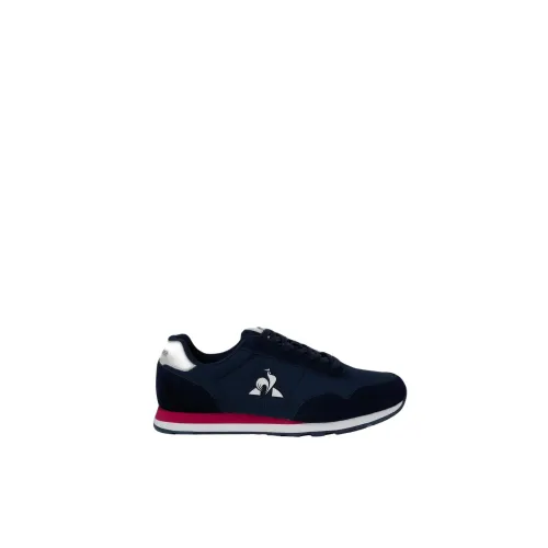 le coq sportif , Leather Sneakers with Rubber Sole ,Blue male, Sizes: