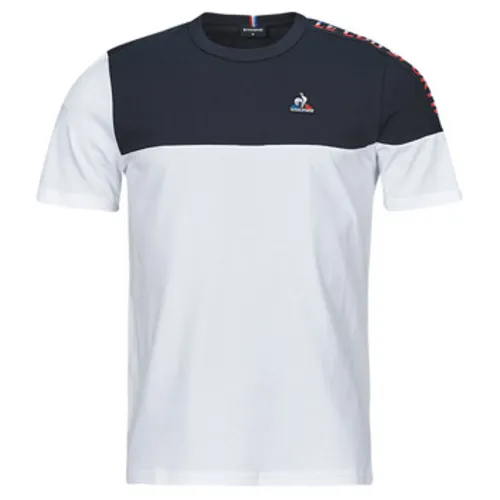 Le Coq Sportif  TRI TEE SS N°2 M  men's T shirt in White