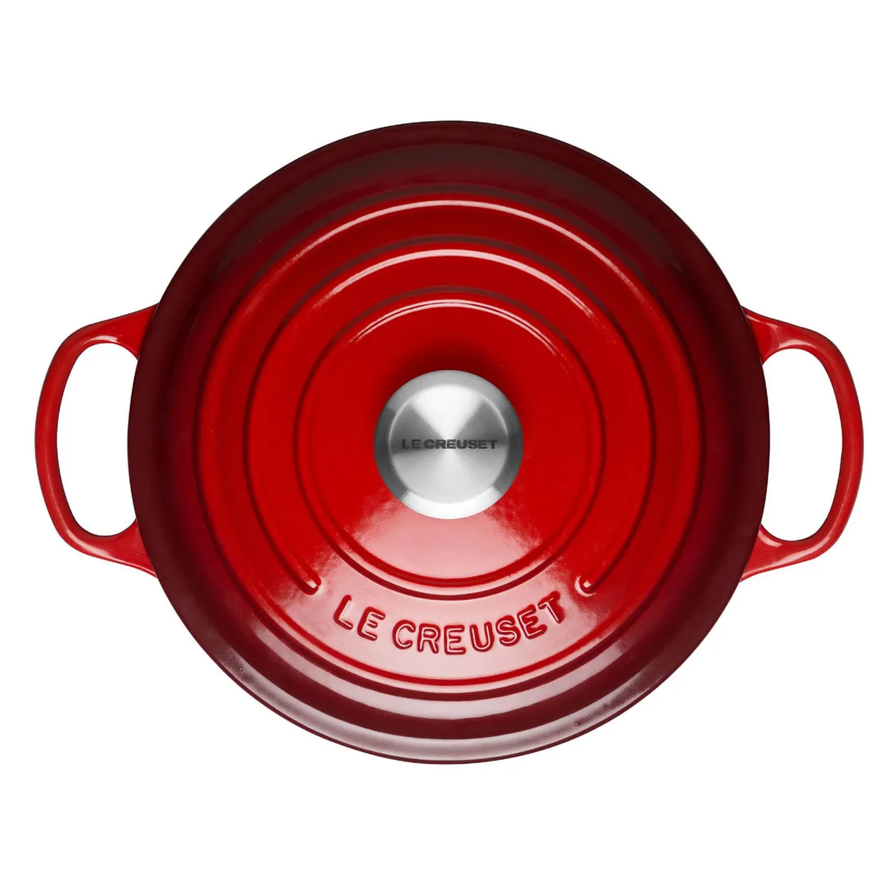 Le Creuset Signature Cast Iron Round Casserole Dish - 24cm - Cerise