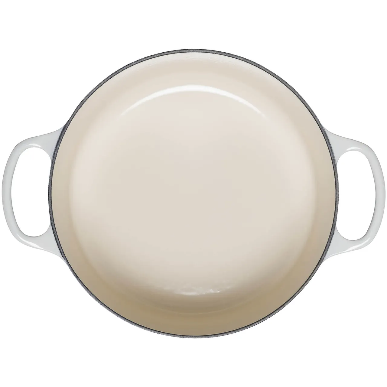 Le Creuset Signature Cast Iron Round Casserole Dish - 24cm - Meringue