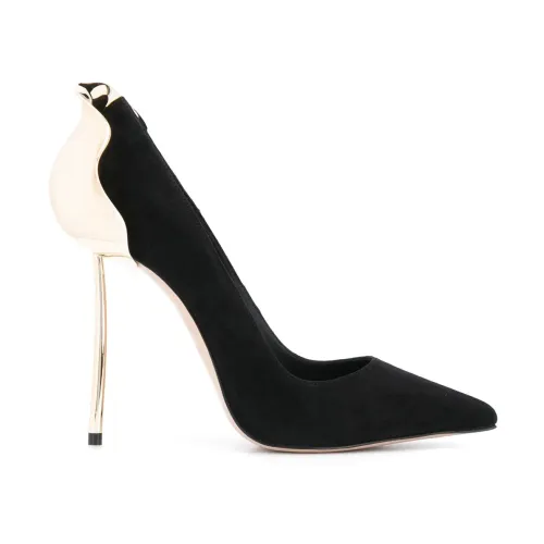Le Silla , Elegant Black Velvet High Heels ,Black female, Sizes: