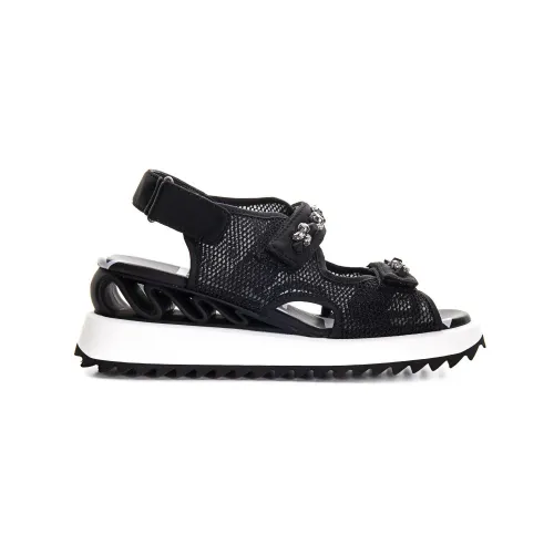 Le Silla , Elevate Your Summer Style with Wedge Sandals ,Black female, Sizes:
