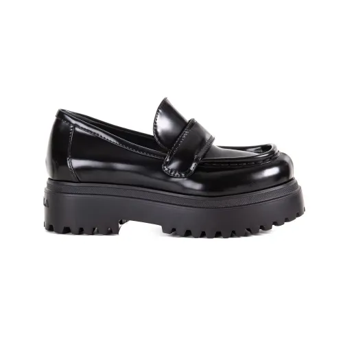 Le Silla , Elevated Sole Loafers ,Black female, Sizes: