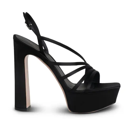 Le Silla , Stylish Heeled Sandals ,Black female, Sizes: