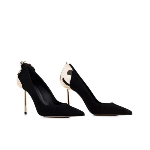 Le Silla , Suede High Heels, Classic Black ,Black female, Sizes: