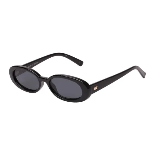 Le Specs , 90s Confidence | Black Oval Sunglasses ,Black female, Sizes: ONE