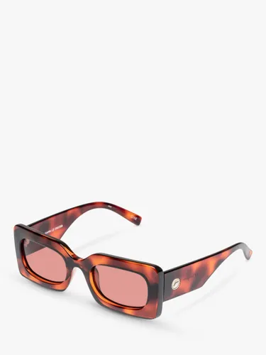 Le Specs L5000174 Women's Oh Damn Rectangular Sunglasses, Tortoise/Pink - Tortoise/Pink - Female