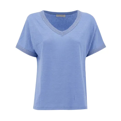 Le Tricot Perugia , T-shirt ,Blue female, Sizes: