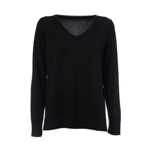 Le Tricot Perugia , Wool, Silk, and Cashmere Knit Sweater ,Black female, Sizes: