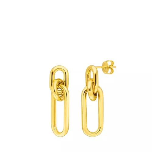Leaf Earrings - Earrings Carabiner - gold - Earrings for ladies