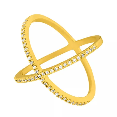 Leaf Rings - Ring X Criss-Cross - gold - Rings for ladies