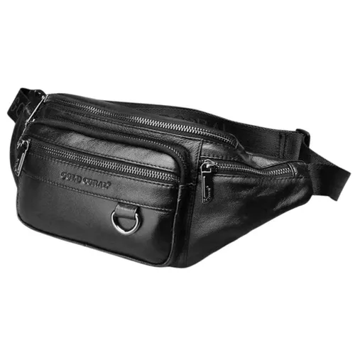 Leather Fanny Pack Waist Bag for Men Women Outdoor Travel