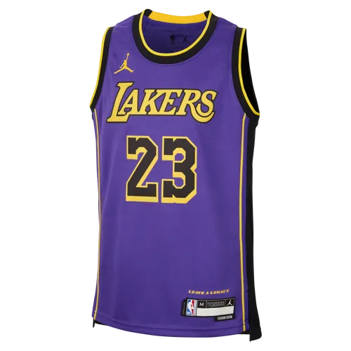 LeBron James Los Angeles Lakers Statement Edition Older Kids' (Boys') Jordan Dri-FIT NBA Swingman Jersey - Purple - Polyester