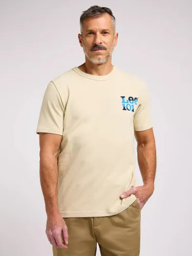 Lee 101 Cotton T-Shirt, Greige - Greige - Male