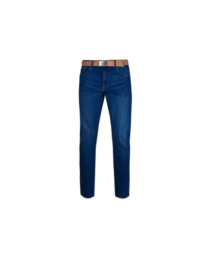 Lee Cooper Mens Belted Jeans in Denim - Blue