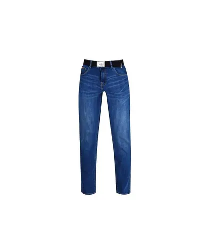 Lee Cooper Mens Belted Jeans in Denim - Blue
