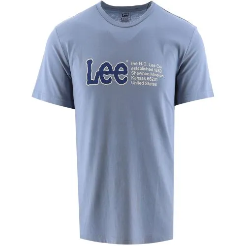 Lee Dreamy Blue Regular Fit Logo T-Shirt