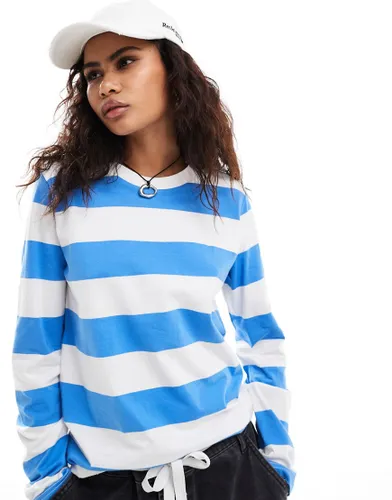 Lee Jeans long sleeved tee in neutral and blue stripe