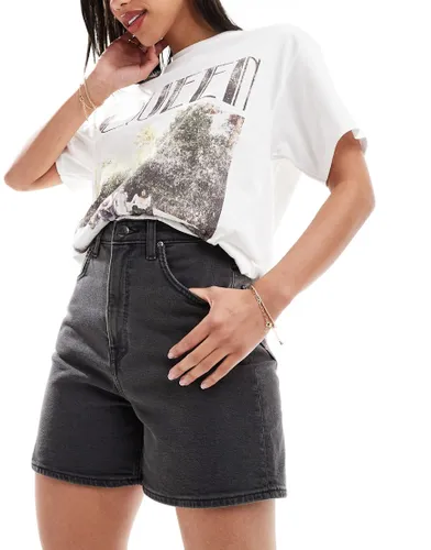 Lee Jeans Stella high waisted denim shorts in black