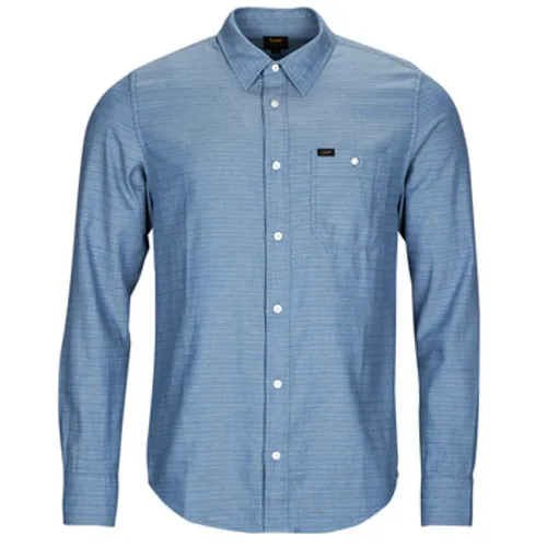 Lee  LEESURE SHIRT  men's Long sleeved Shirt in Blue