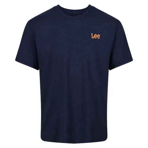 Lee Mens T Shirt Short Sleeve in Denim Blue Standard Fit