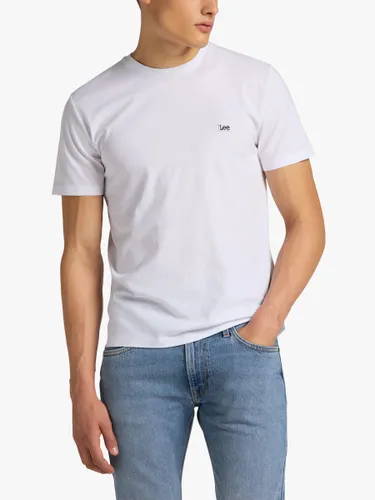 Lee Regular Fit Cotton Logo T-Shirt - White - Male