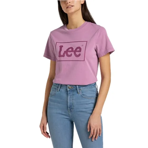 Lee Regular Graphic T-Shirt- Plum