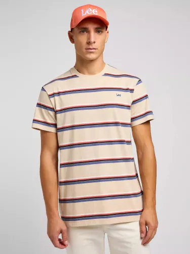 Lee Relaxed Double Stripe T-Shirt, Multi - Multi - Male