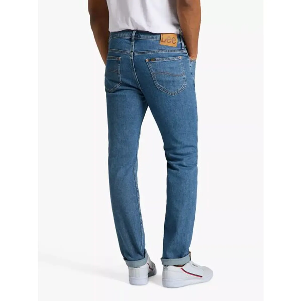 Lee Rider Slim Fit Denim Jeans, Mid Stone - Mid Stone - Male