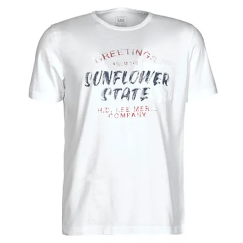 Lee  SS POSTER TEE  men's T shirt in White