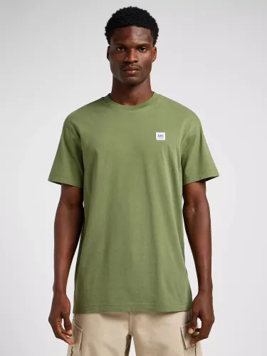 Lee Workwear Heritage Logo Cotton T-Shirt - Olive Grove - Male