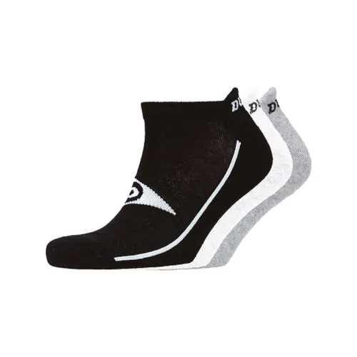 Leighwood Trainer Socks 3pk - Black/White/Grey - One Size / Black White Grey