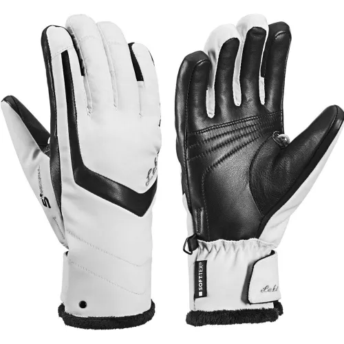 Leki Stella S Lady Glove: White/Black: 6 Size: 6, Colour: White/Black
