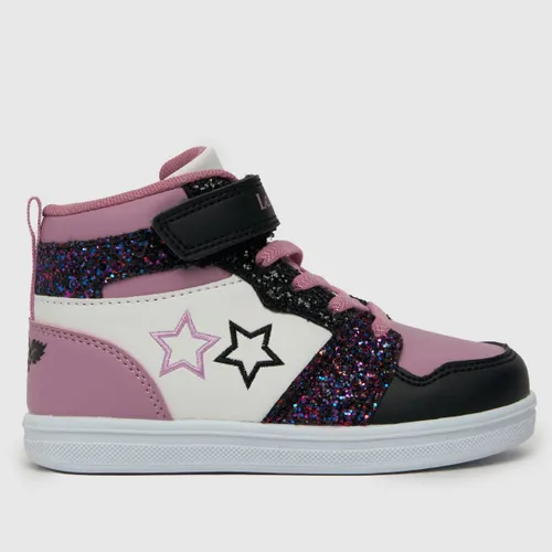 Lelli Kelly Black & Pink Anna Baby Girls Toddler Trainers