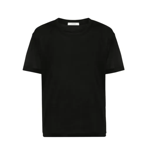 Lemaire , Black Soft Tee ,Black male, Sizes: