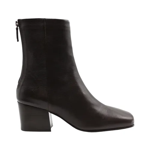 Lemaire , Dark Brown Soft Boots with Square Toe ,Black female, Sizes: