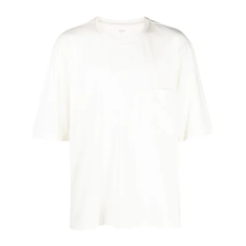 Lemaire , Patch Pocket T-Shirt Light Vanilla ,White male, Sizes: