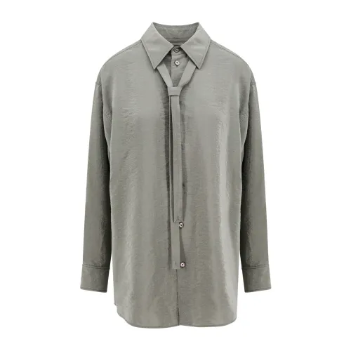 Lemaire , Women's Clothing Shirts Grey Ss24 ,Gray female, Sizes: