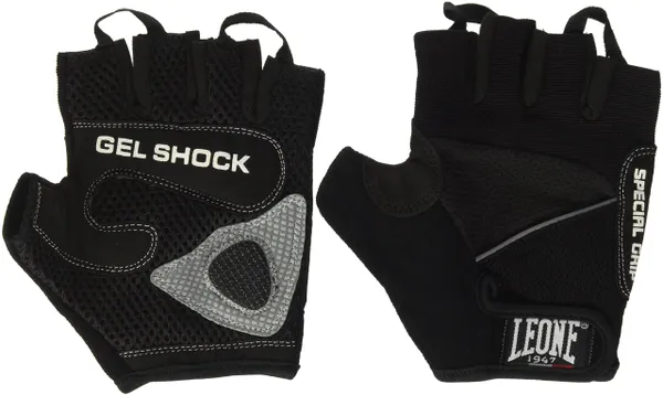 LEONE 1947, Gym Gloves, Unisex Adult, Black, XL, AB712