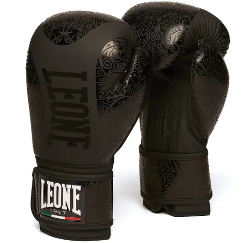 LEONE 1947, Maori Boxing Gloves, Unisex Adult, Black, 10 OZ