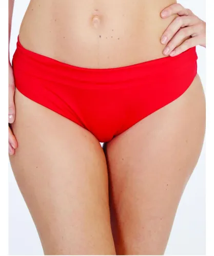 Lepel Womens 1597790 Lagoon Fold Top Bikini Pant - Red