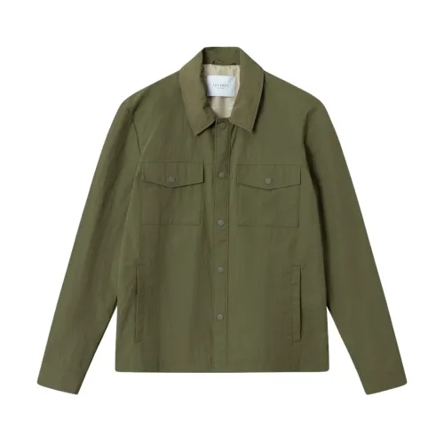 Les Deux , Crinkle Hybrid Jacket ,Green male, Sizes: