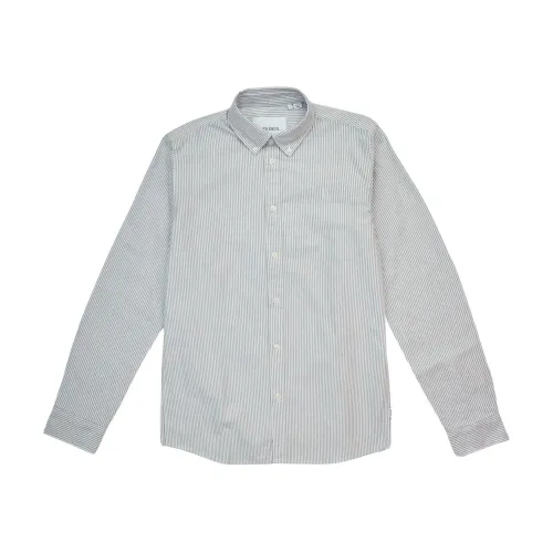 Les Deux , Kristian Oxford Forest Green Shirt ,Gray male, Sizes: