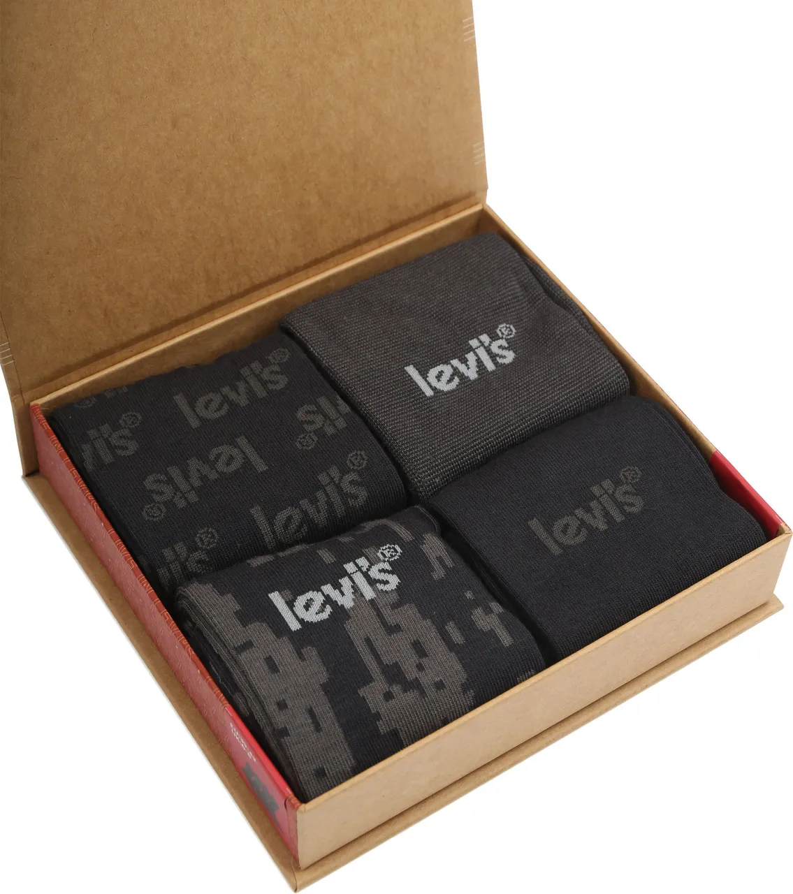 Levi's 4-Pair Gift Box Socks Black